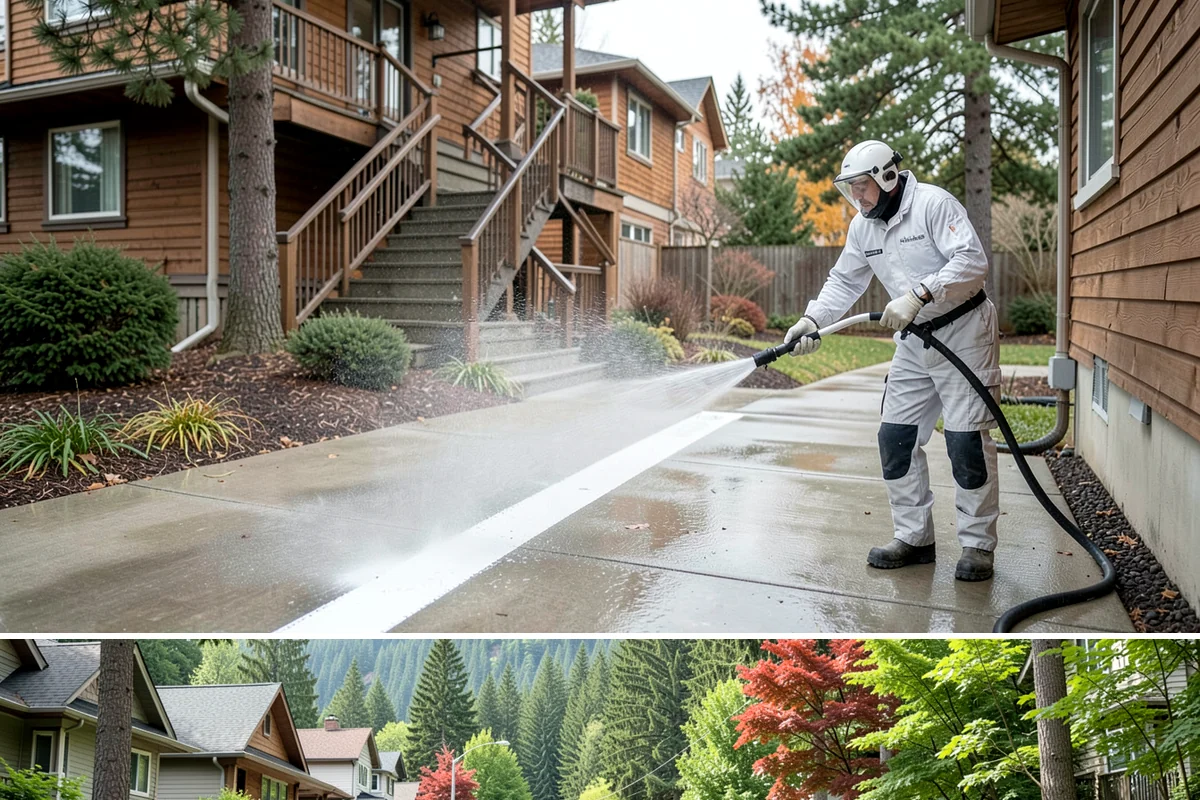 Roof Algae Removal in Darrington, Snohomish County, WA - The dry summer stretch lets algaecide treatments cure without rain washing them away prematurely.
