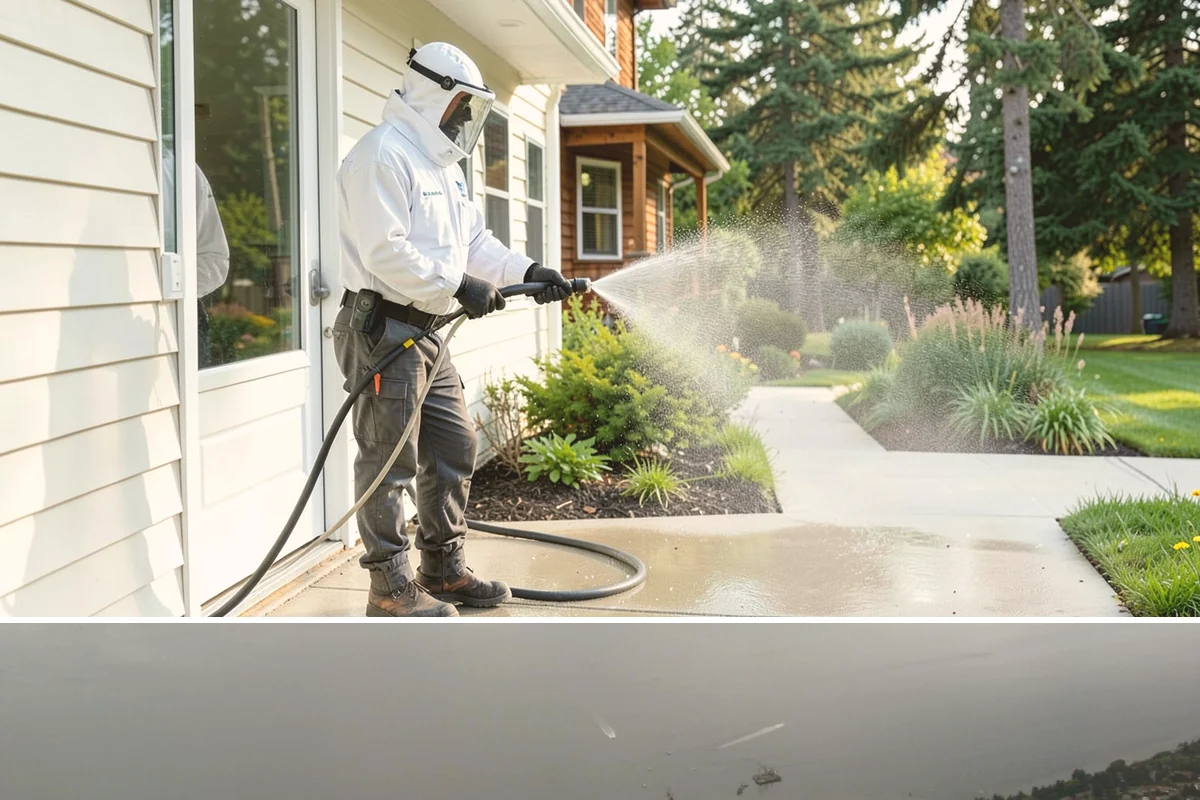 Roof Algae Removal in Des Moines, King County, WA - The dry summer stretch lets algaecide treatments cure without rain washing them away prematurely.