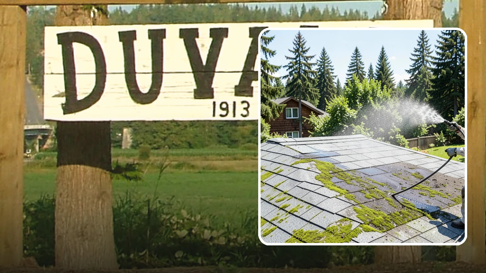 Roof Algae Removal in Duvall, King County, WA - Soft wash algae removal that dissolves the dark biological staining spreading across Northwest rooftops.