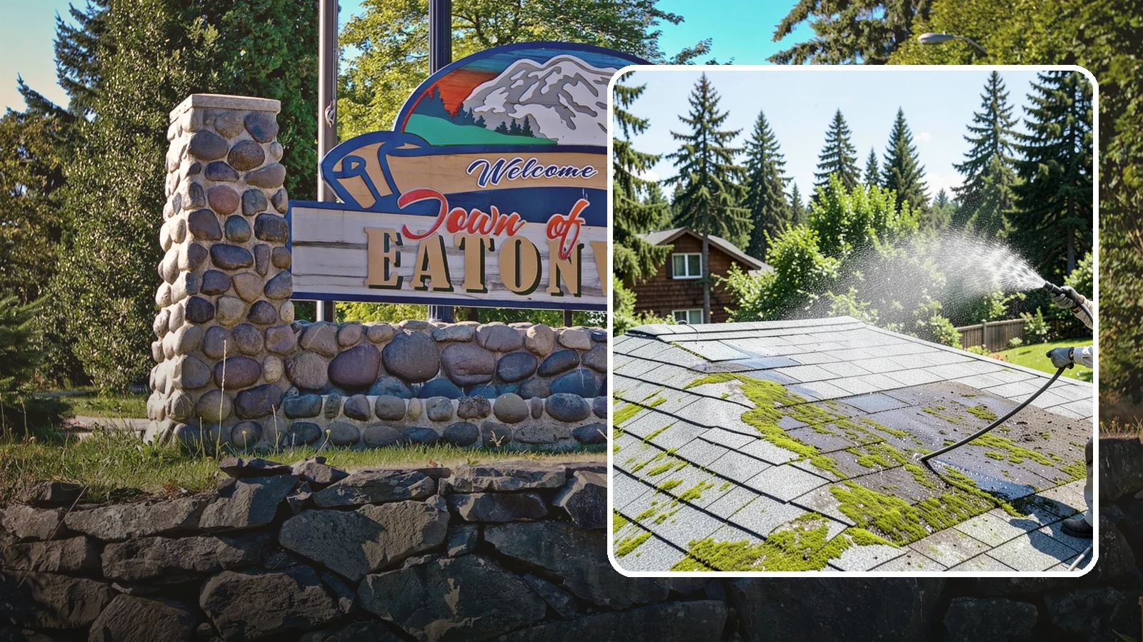 Roof Algae Removal in Eatonville, Pierce County, WA - Soft wash algae removal that dissolves the dark biological staining spreading across Northwest rooftops.