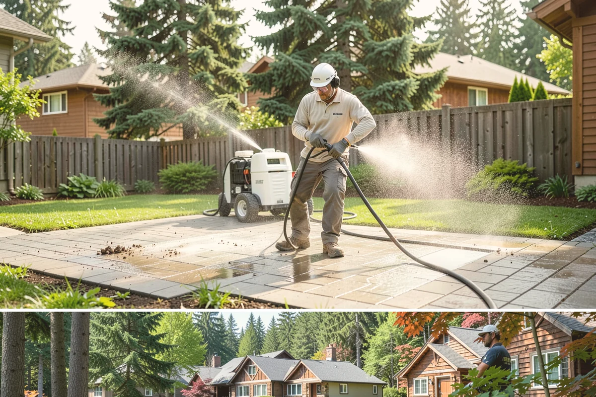 Roof Algae Removal in Edgewood, Pierce County, WA - The dry summer stretch lets algaecide treatments cure without rain washing them away prematurely.