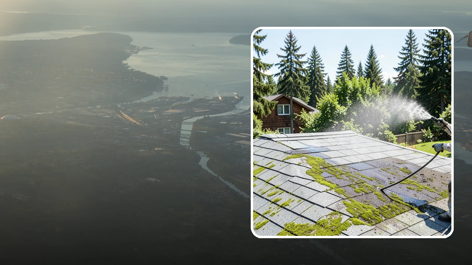 Roof Algae Removal in Fife, Pierce County, WA - Soft wash algae removal that dissolves the dark biological staining spreading across Northwest rooftops.