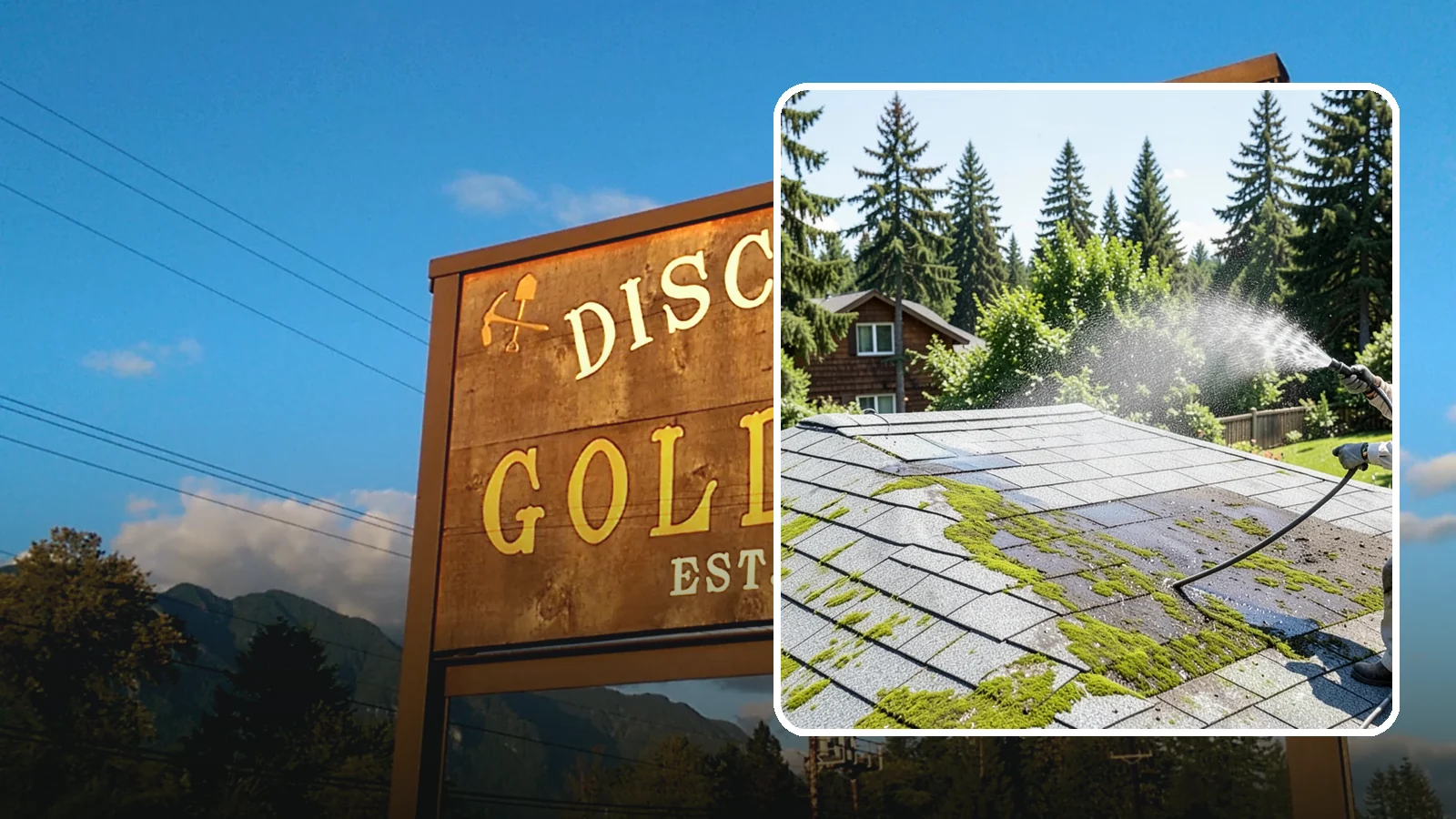 Roof Algae Removal in Gold Bar, Snohomish County, WA - Soft wash algae removal that dissolves the dark biological staining spreading across Northwest rooftops.