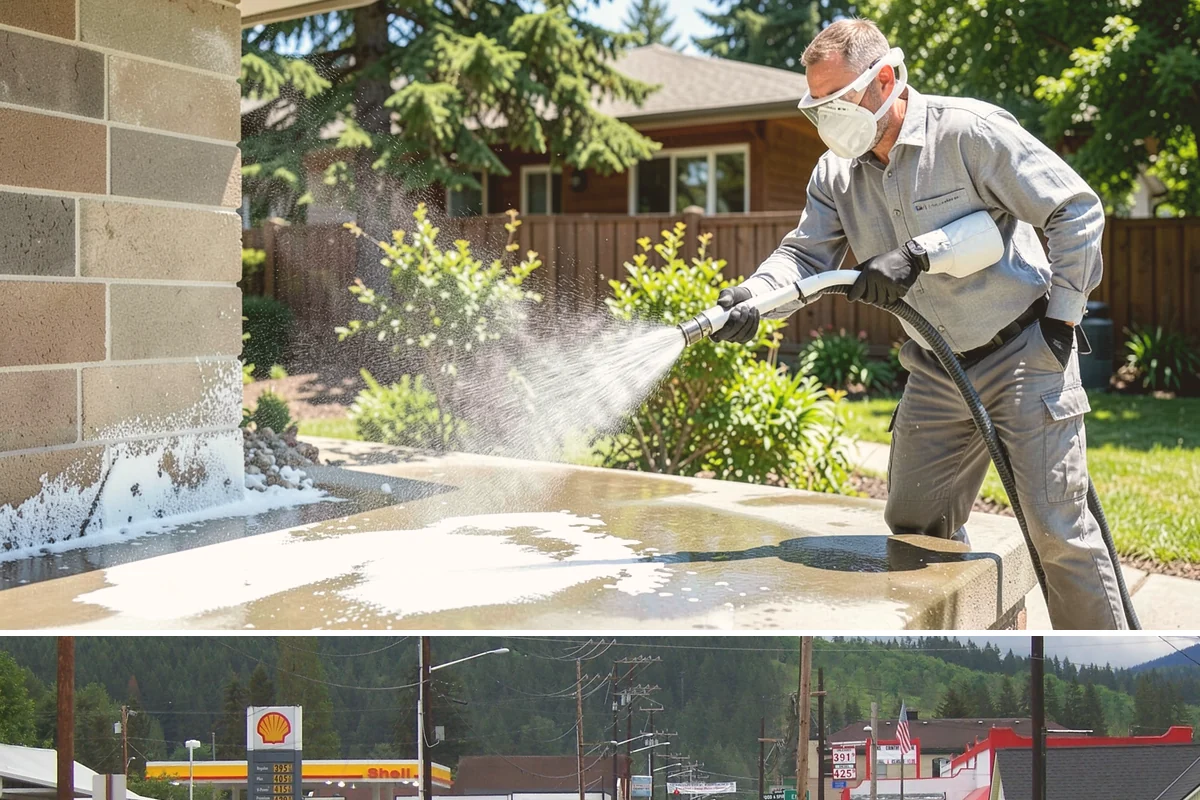 Roof Algae Removal in Granite Falls, Snohomish County, WA - The dry summer stretch lets algaecide treatments cure without rain washing them away prematurely.