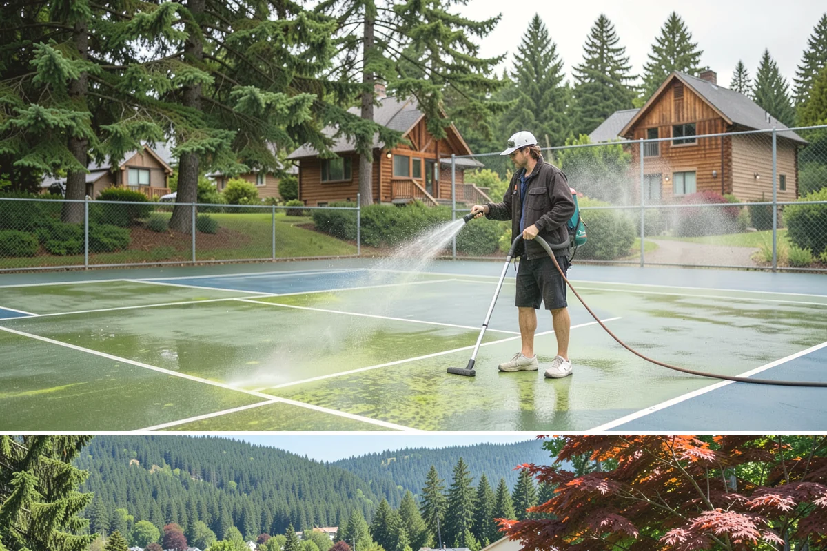 Roof Algae Removal in Index, Snohomish County, WA - The dry summer stretch lets algaecide treatments cure without rain washing them away prematurely.
