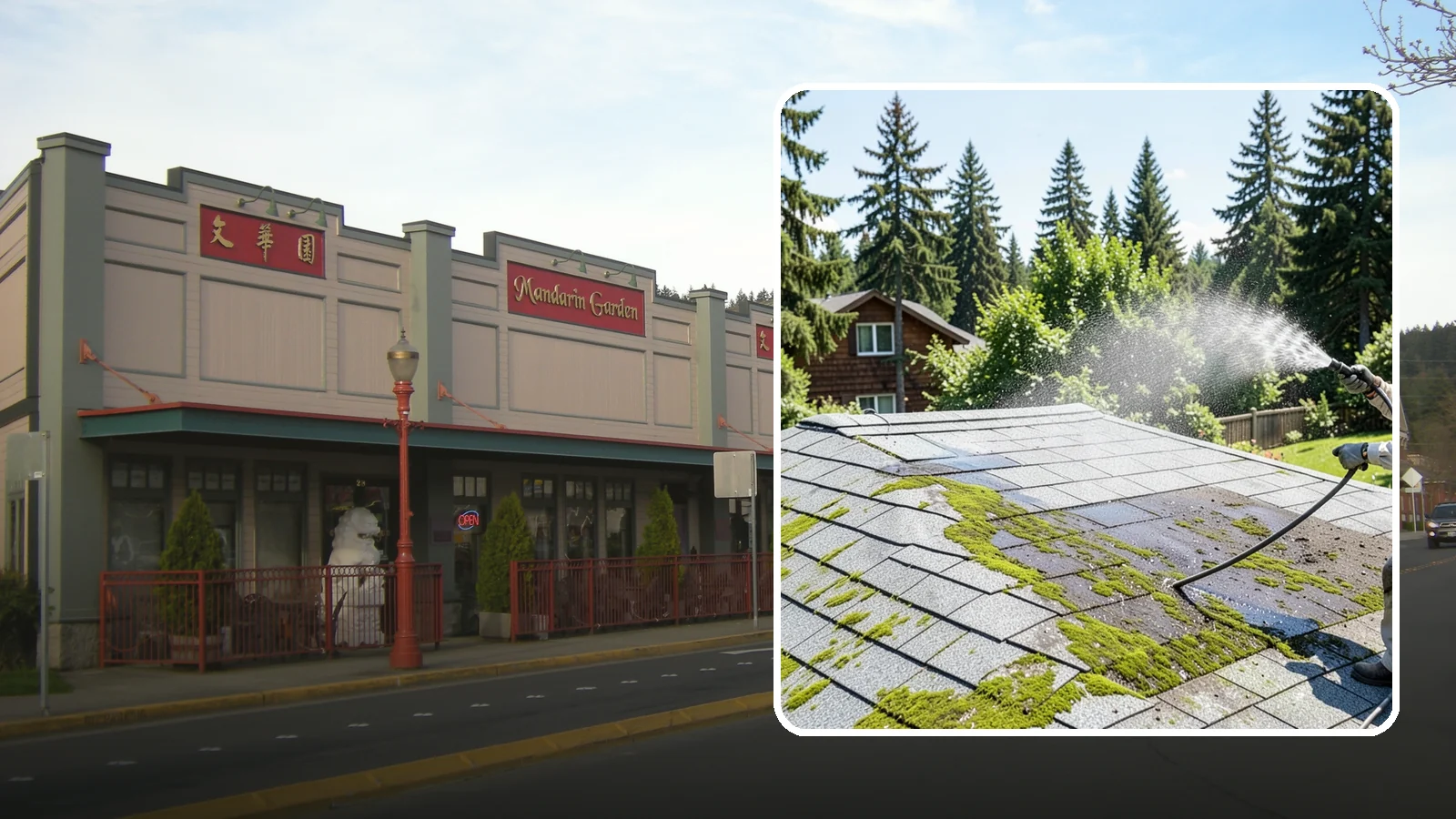 Roof Algae Removal in Issaquah, King County, WA - Soft wash algae removal that dissolves the dark biological staining spreading across Northwest rooftops.