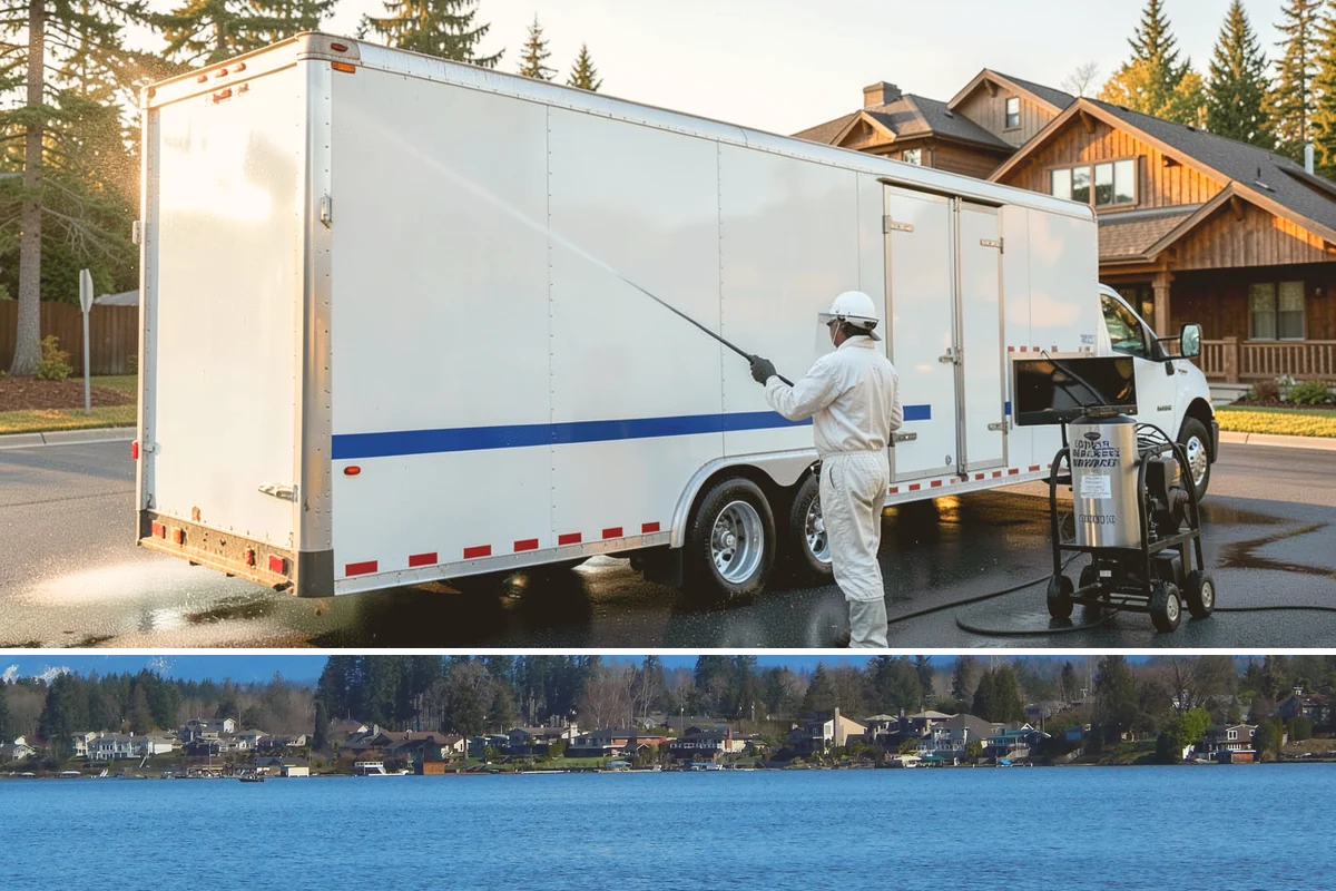 Roof Algae Removal in Lake Stevens, Snohomish County, WA - The dry summer stretch lets algaecide treatments cure without rain washing them away prematurely.