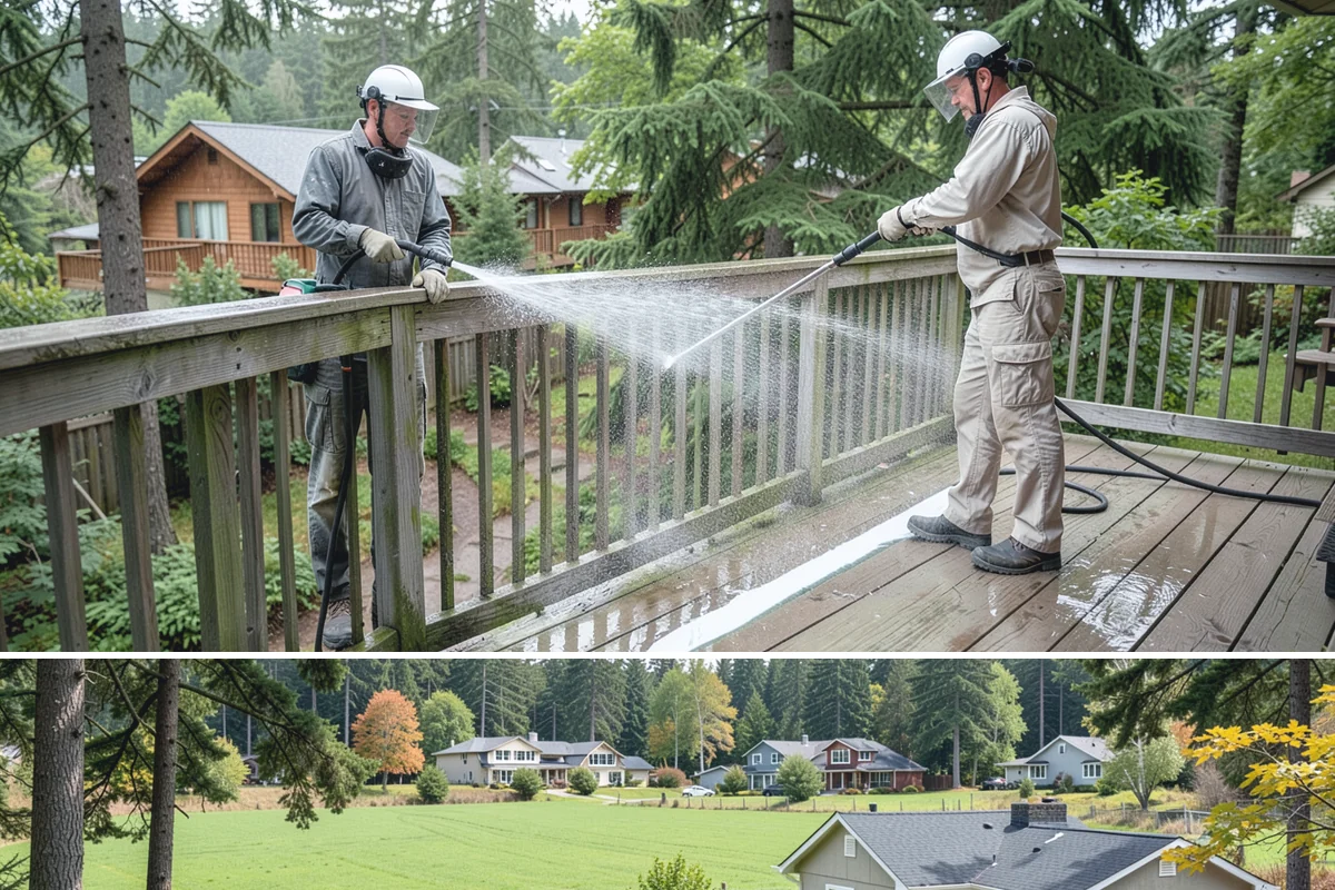 Roof Algae Removal in Lyman, Skagit County, WA - The dry summer stretch lets algaecide treatments cure without rain washing them away prematurely.