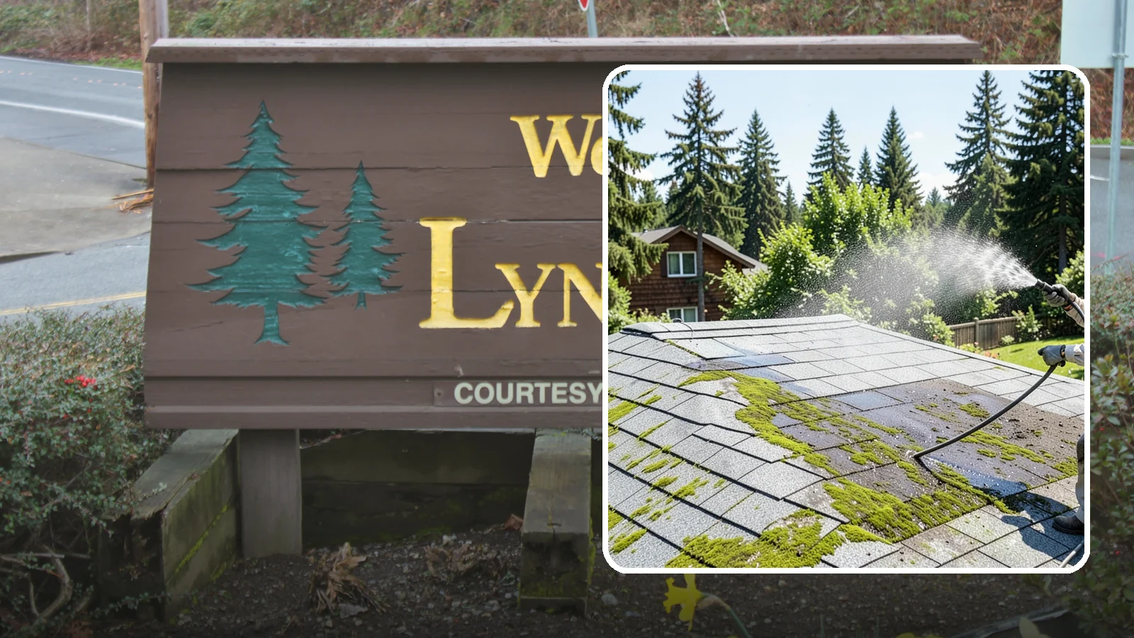 Roof Algae Removal in Lynnwood, Snohomish County, WA - Soft wash algae removal that dissolves the dark biological staining spreading across Northwest rooftops.