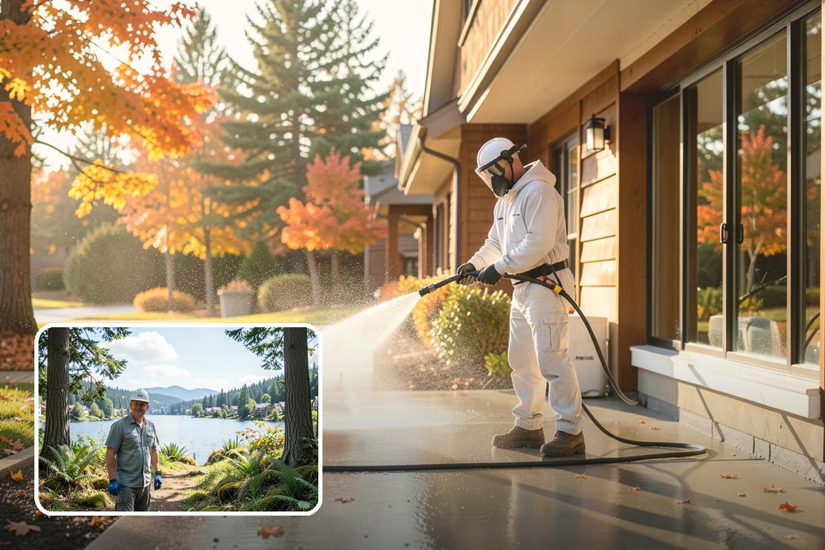Roof Algae Removal in Milton, King County, WA - Dissolves algae staining for a uniform roof appearance