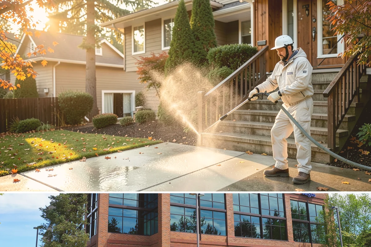 Roof Algae Removal in Mountlake Terrace, Snohomish County, WA - The dry summer stretch lets algaecide treatments cure without rain washing them away prematurely.