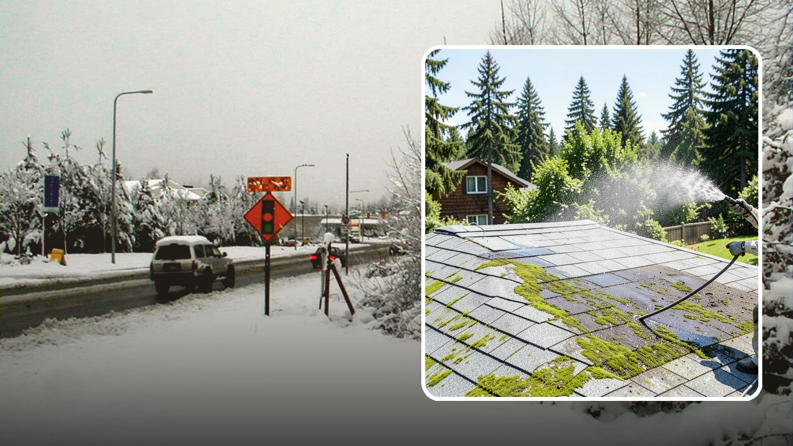 Roof Algae Removal in Newcastle, King County, WA - Soft wash algae removal that dissolves the dark biological staining spreading across Northwest rooftops.