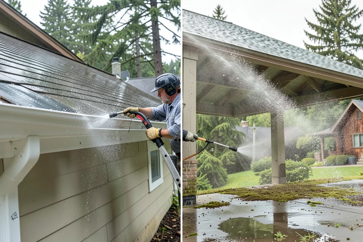Roof Algae Removal in Normandy Park, King County, WA - Identify algae-affected slopes and shaded problem zones
