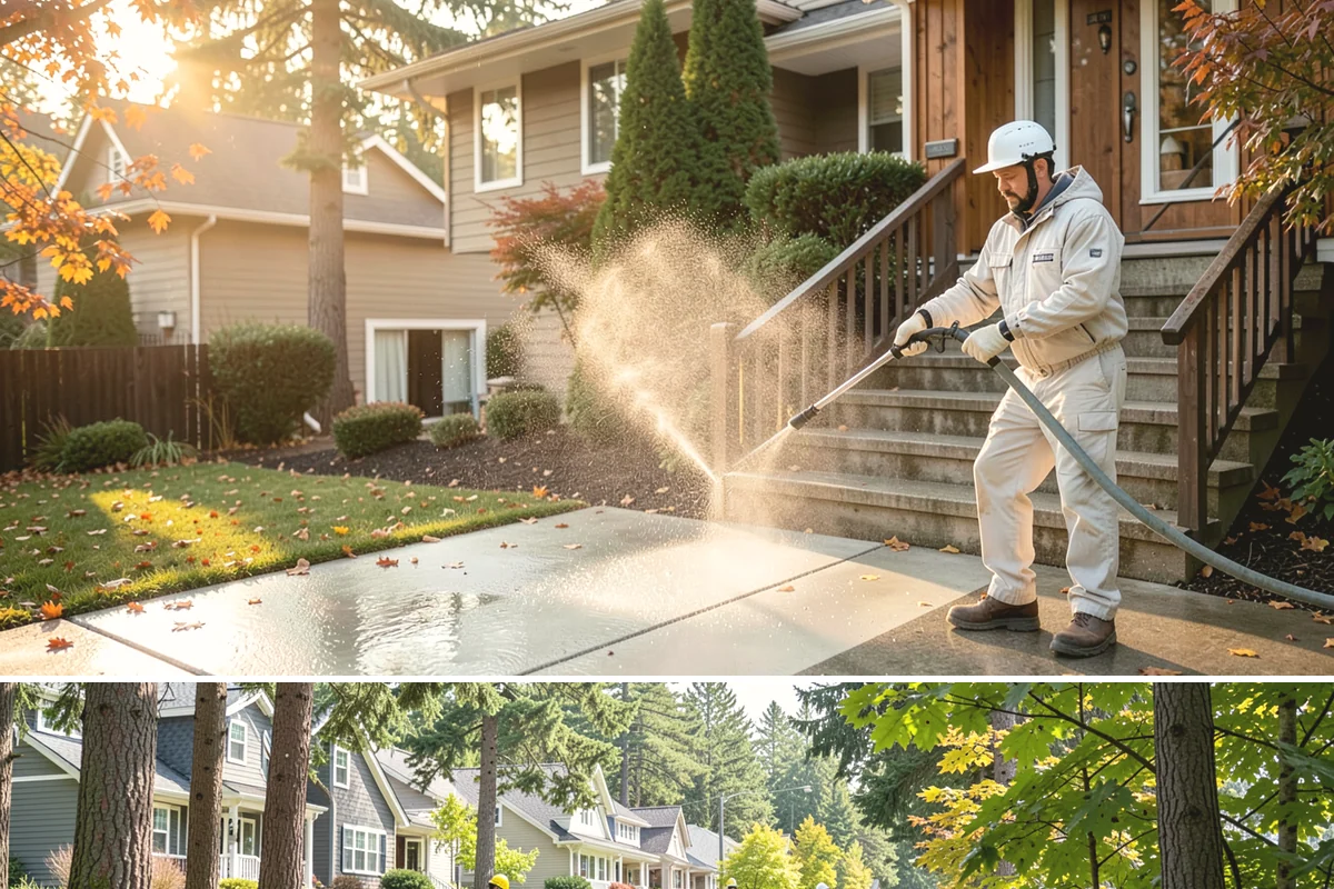 Roof Algae Removal in Normandy Park, King County, WA - The dry summer stretch lets algaecide treatments cure without rain washing them away prematurely.