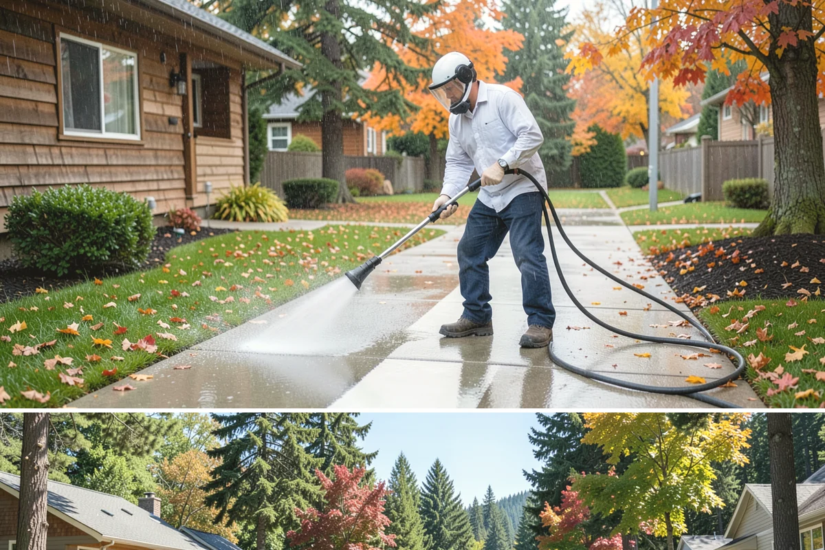 Roof Algae Removal in Orting, Pierce County, WA - The dry summer stretch lets algaecide treatments cure without rain washing them away prematurely.