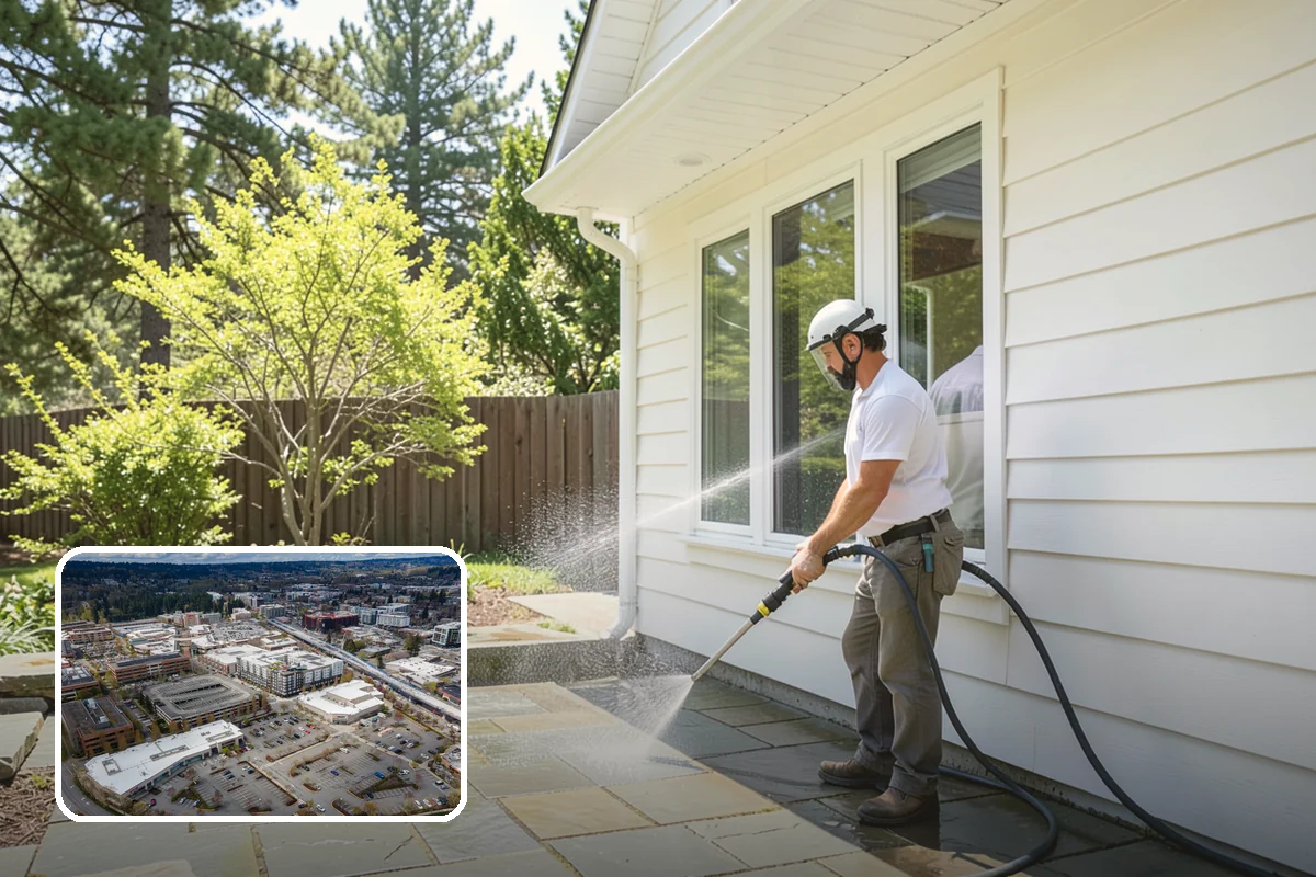 Roof Algae Removal in Redmond, King County, WA - Dissolves algae staining for a uniform roof appearance
