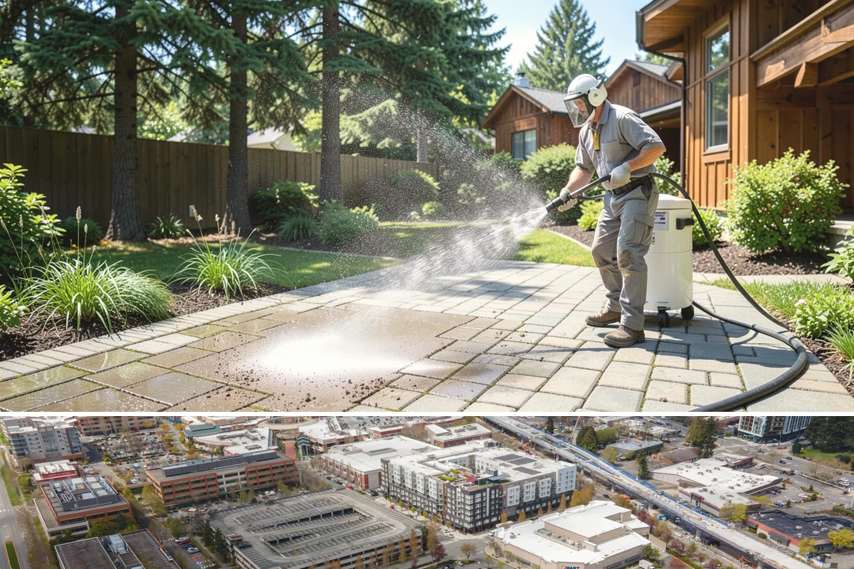 Roof Algae Removal in Redmond, King County, WA - The dry summer stretch lets algaecide treatments cure without rain washing them away prematurely.