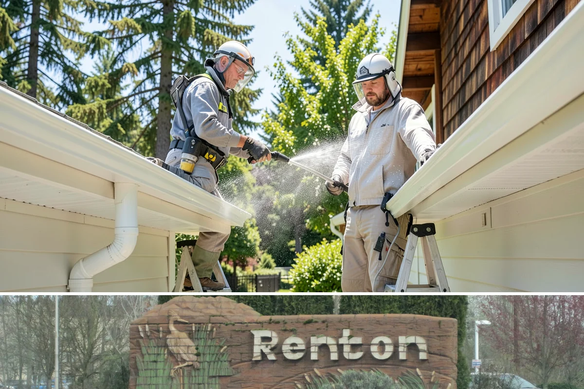 Roof Algae Removal in Renton, King County, WA - The dry summer stretch lets algaecide treatments cure without rain washing them away prematurely.