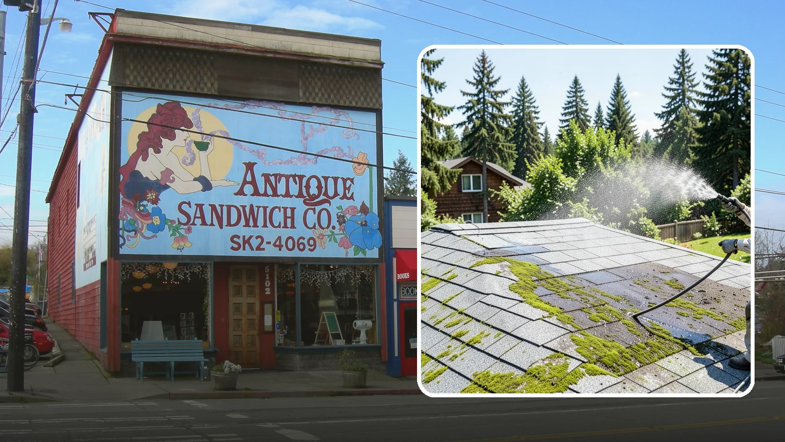 Roof Algae Removal in Ruston, Pierce County, WA - Soft wash algae removal that dissolves the dark biological staining spreading across Northwest rooftops.