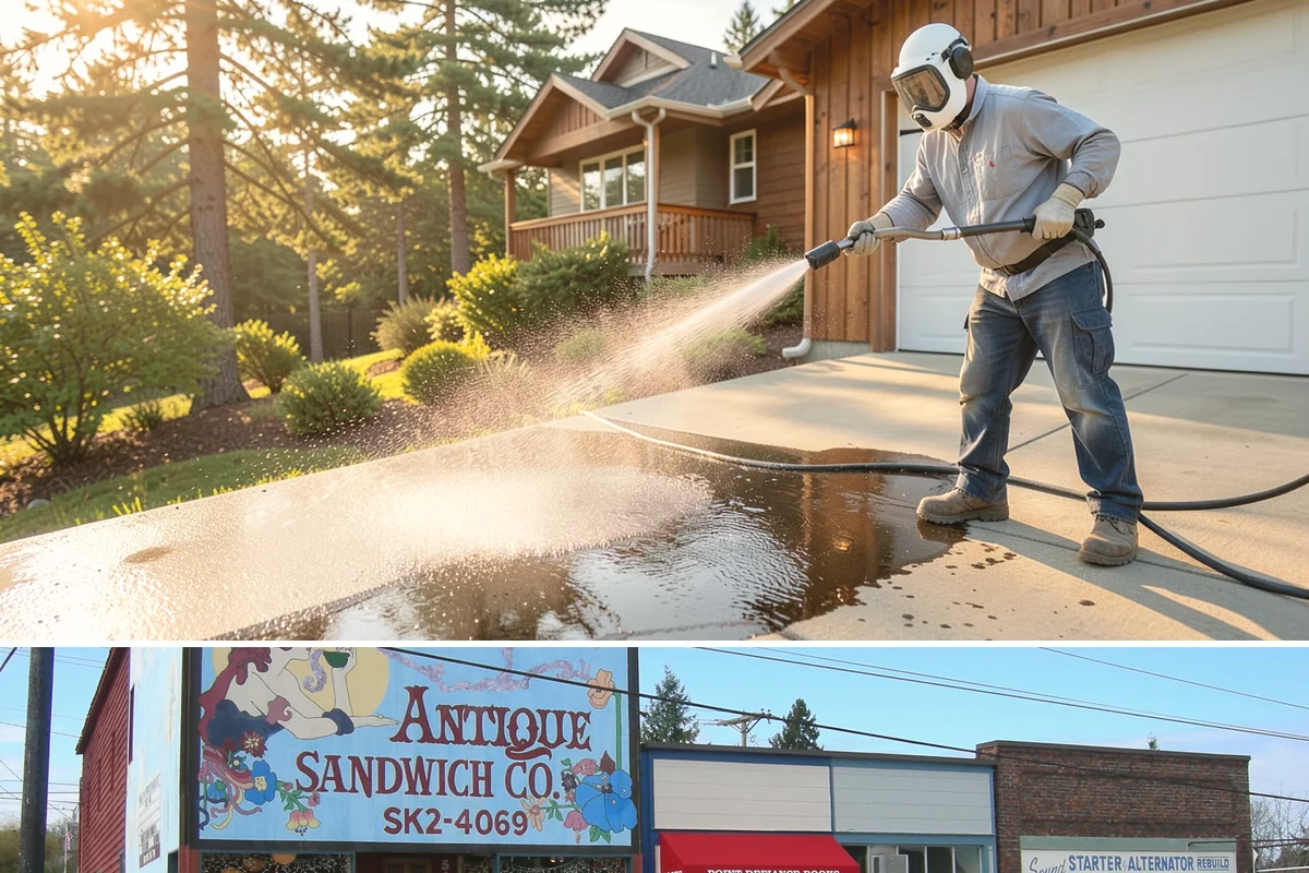 Roof Algae Removal in Ruston, Pierce County, WA - The dry summer stretch lets algaecide treatments cure without rain washing them away prematurely.