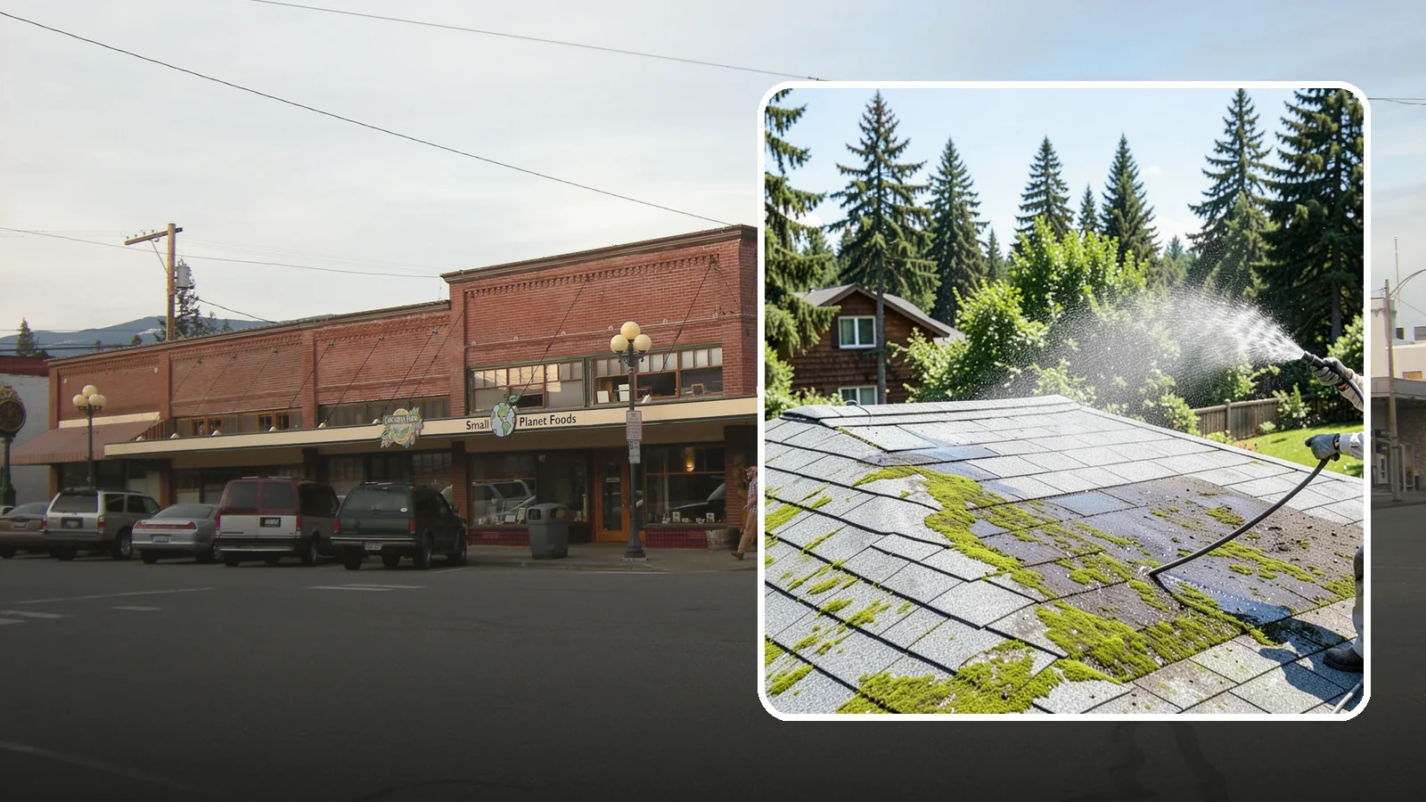 Roof Algae Removal in Sedro-Woolley, Skagit County, WA - Soft wash algae removal that dissolves the dark biological staining spreading across Northwest rooftops.