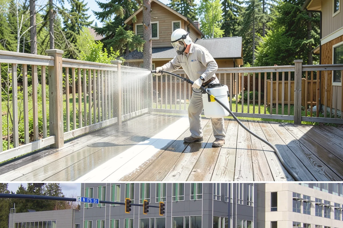 Roof Algae Removal in Shoreline, King County, WA - The dry summer stretch lets algaecide treatments cure without rain washing them away prematurely.