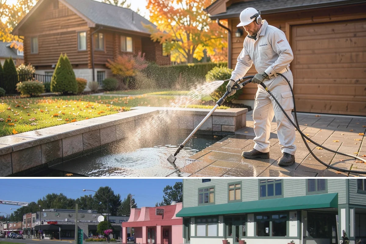 Roof Algae Removal in Snoqualmie, King County, WA - The dry summer stretch lets algaecide treatments cure without rain washing them away prematurely.