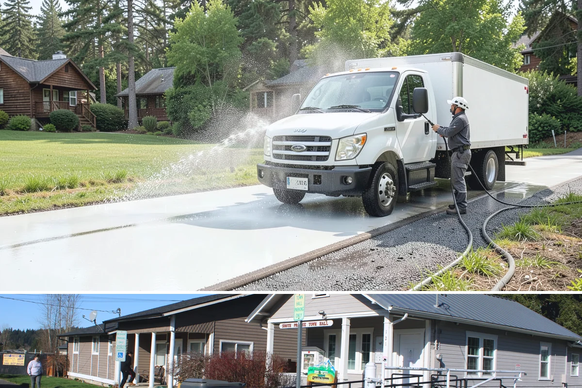Roof Algae Removal in South Prairie, Pierce County, WA - The dry summer stretch lets algaecide treatments cure without rain washing them away prematurely.