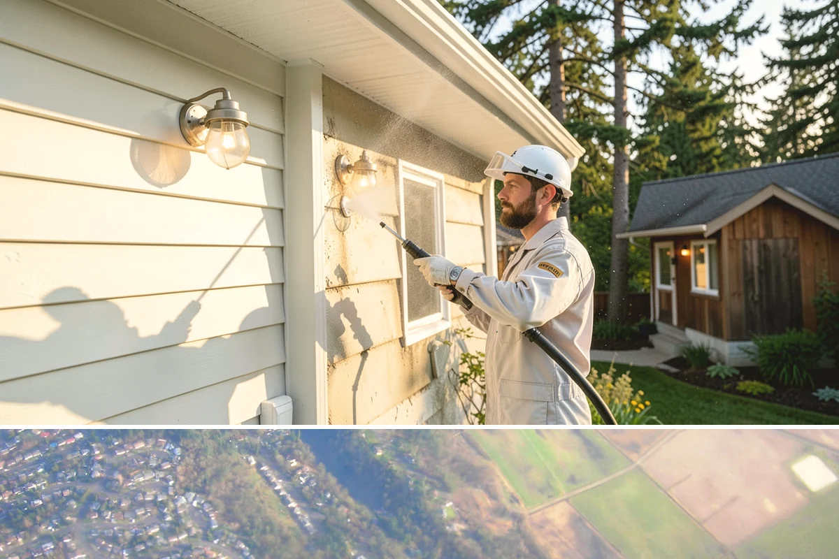 Roof Black Streak Removal in Algona, King County, WA - Warm, dry summer days give streak treatments the best chance to work thoroughly in one visit.
