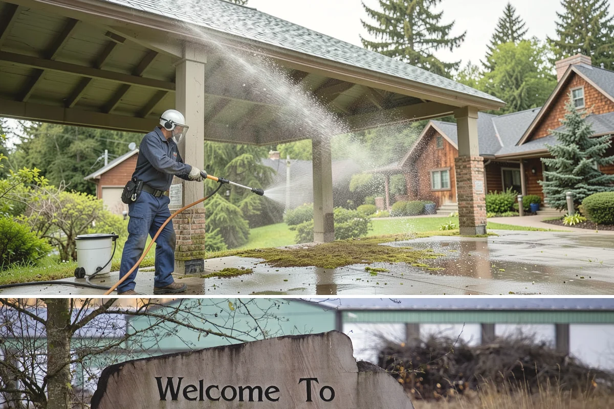 Roof Black Streak Removal in Buckley, Pierce County, WA - Warm, dry summer days give streak treatments the best chance to work thoroughly in one visit.