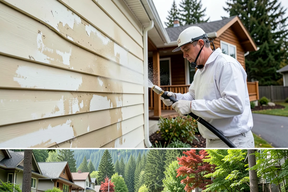 Roof Black Streak Removal in Darrington, Snohomish County, WA - Warm, dry summer days give streak treatments the best chance to work thoroughly in one visit.
