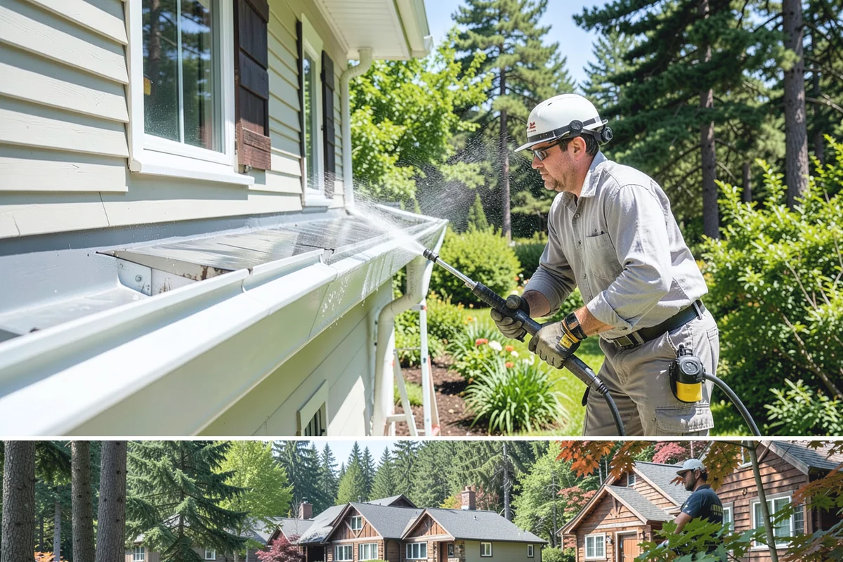 Roof Black Streak Removal in Edgewood, Pierce County, WA - Warm, dry summer days give streak treatments the best chance to work thoroughly in one visit.