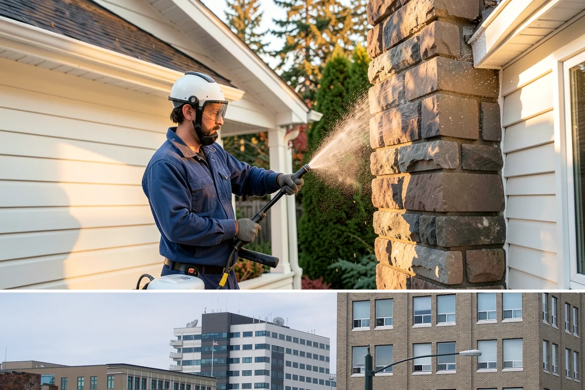Roof Black Streak Removal in Everett, Snohomish County, WA - Warm, dry summer days give streak treatments the best chance to work thoroughly in one visit.