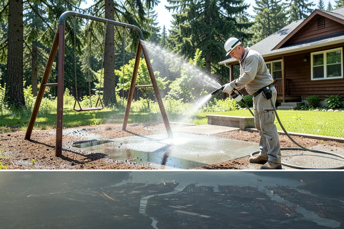 Roof Black Streak Removal in Fife, Pierce County, WA - Warm, dry summer days give streak treatments the best chance to work thoroughly in one visit.