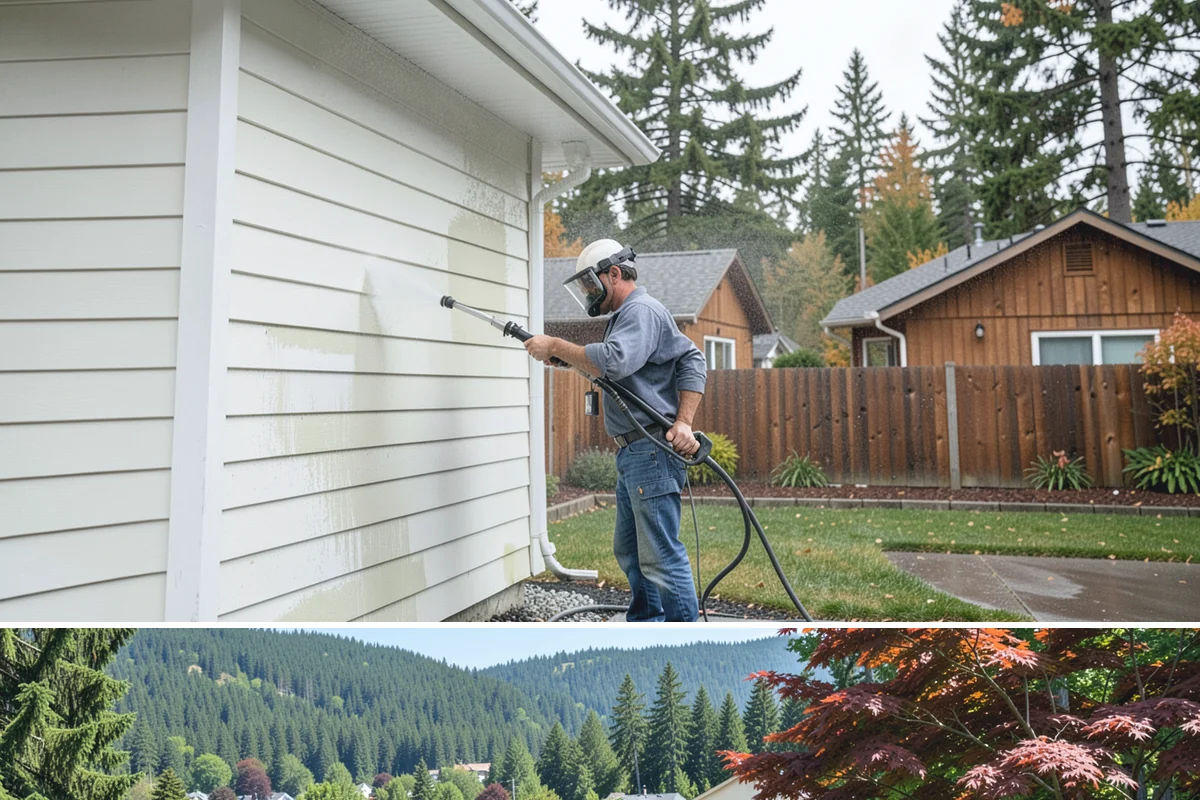 Roof Black Streak Removal in Index, Snohomish County, WA - Warm, dry summer days give streak treatments the best chance to work thoroughly in one visit.