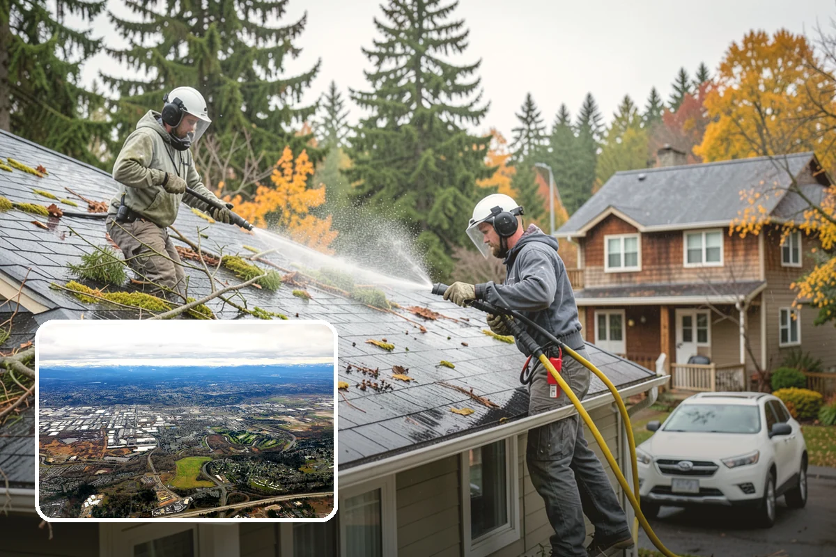 Roof Black Streak Removal in Kent, King County, WA - Erases distracting black streaks that lower curb appeal