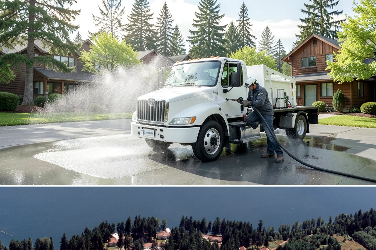 Roof Black Streak Removal in Lakewood, Pierce County, WA - Warm, dry summer days give streak treatments the best chance to work thoroughly in one visit.
