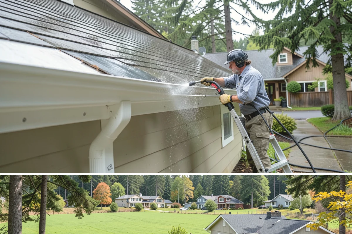 Roof Black Streak Removal in Lyman, Skagit County, WA - Warm, dry summer days give streak treatments the best chance to work thoroughly in one visit.