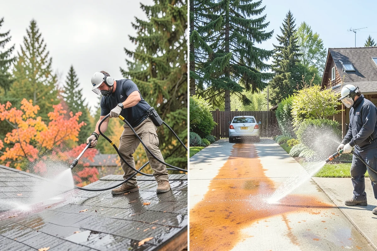 Roof Black Streak Removal in Mercer Island, King County, WA - Confirm the staining is gloeocapsa algae and map affected areas