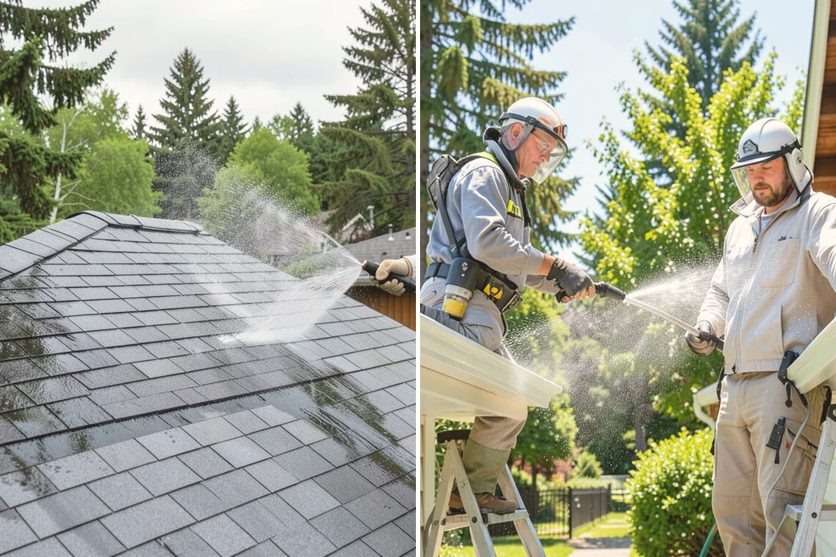 Roof Black Streak Removal in Milton, King County, WA - Confirm the staining is gloeocapsa algae and map affected areas