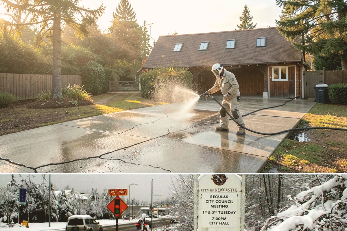 Roof Black Streak Removal in Newcastle, King County, WA - Warm, dry summer days give streak treatments the best chance to work thoroughly in one visit.