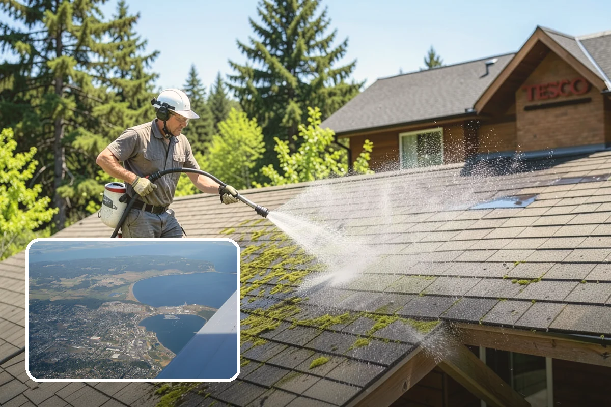 Roof Black Streak Removal in Oak Harbor, Island County, WA - Erases distracting black streaks that lower curb appeal