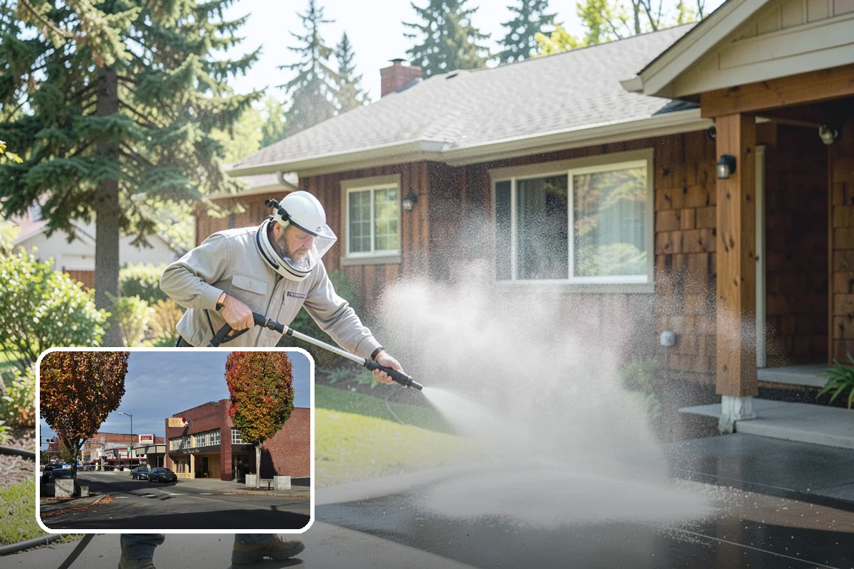 Roof Black Streak Removal in Puyallup, Pierce County, WA - Erases distracting black streaks that lower curb appeal