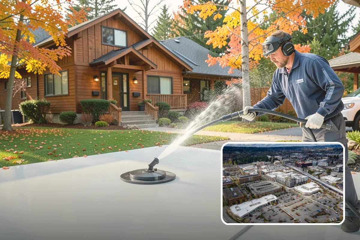 Roof Black Streak Removal in Redmond, King County, WA - Erases distracting black streaks that lower curb appeal