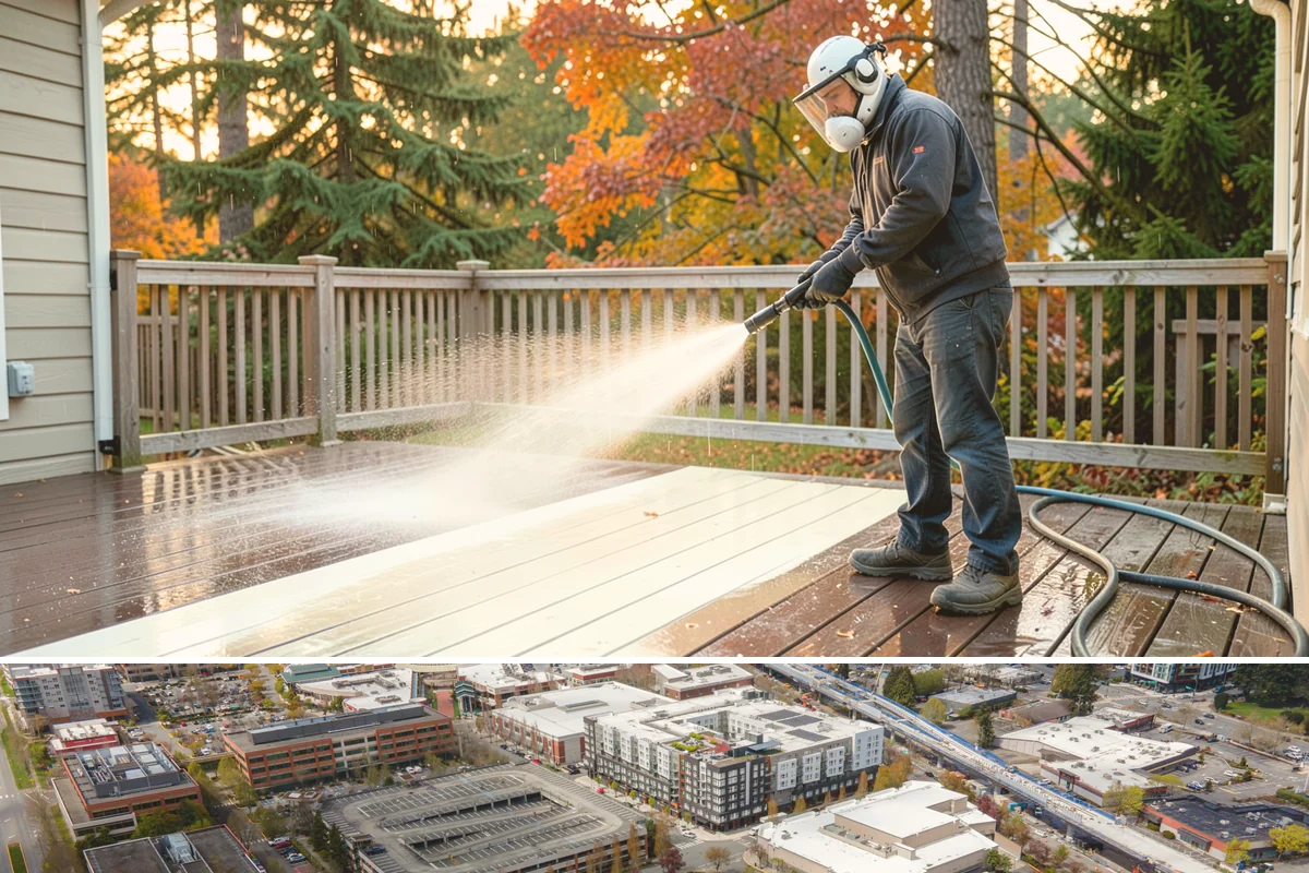 Roof Black Streak Removal in Redmond, King County, WA - Warm, dry summer days give streak treatments the best chance to work thoroughly in one visit.
