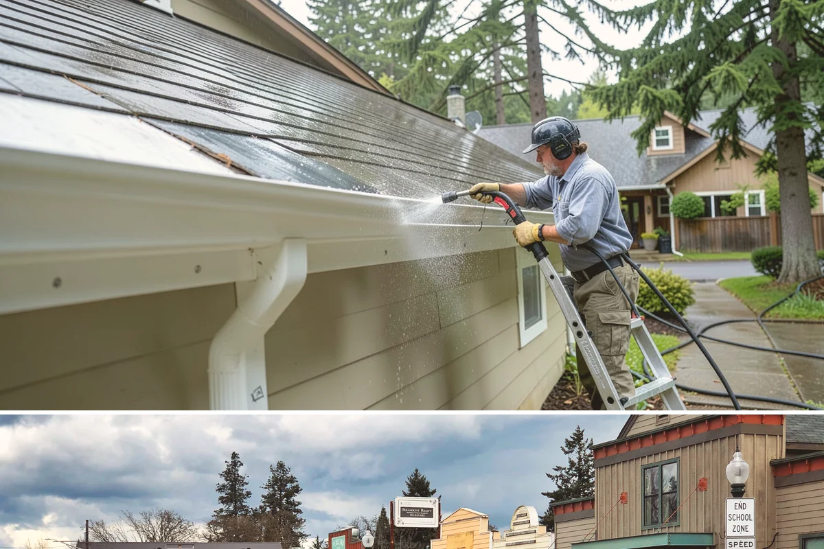 Roof Black Streak Removal in Roy, Pierce County, WA - Warm, dry summer days give streak treatments the best chance to work thoroughly in one visit.