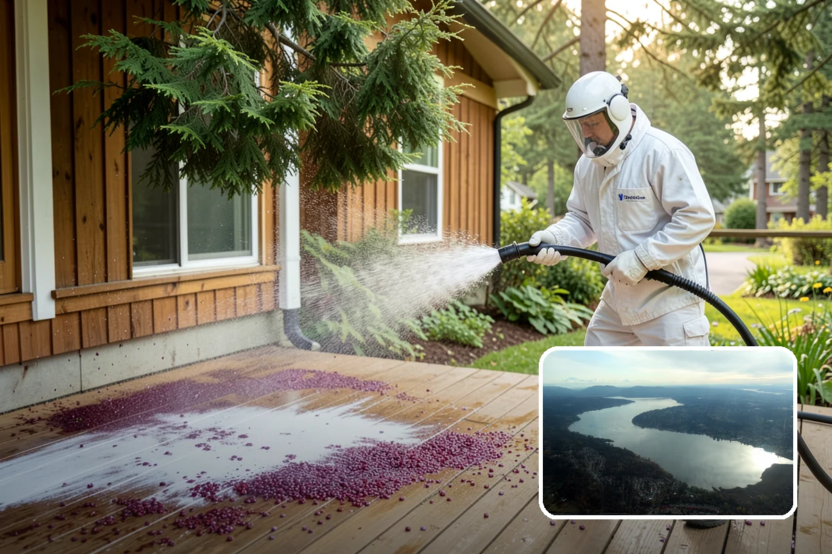 Roof Black Streak Removal in Sammamish, King County, WA - Erases distracting black streaks that lower curb appeal