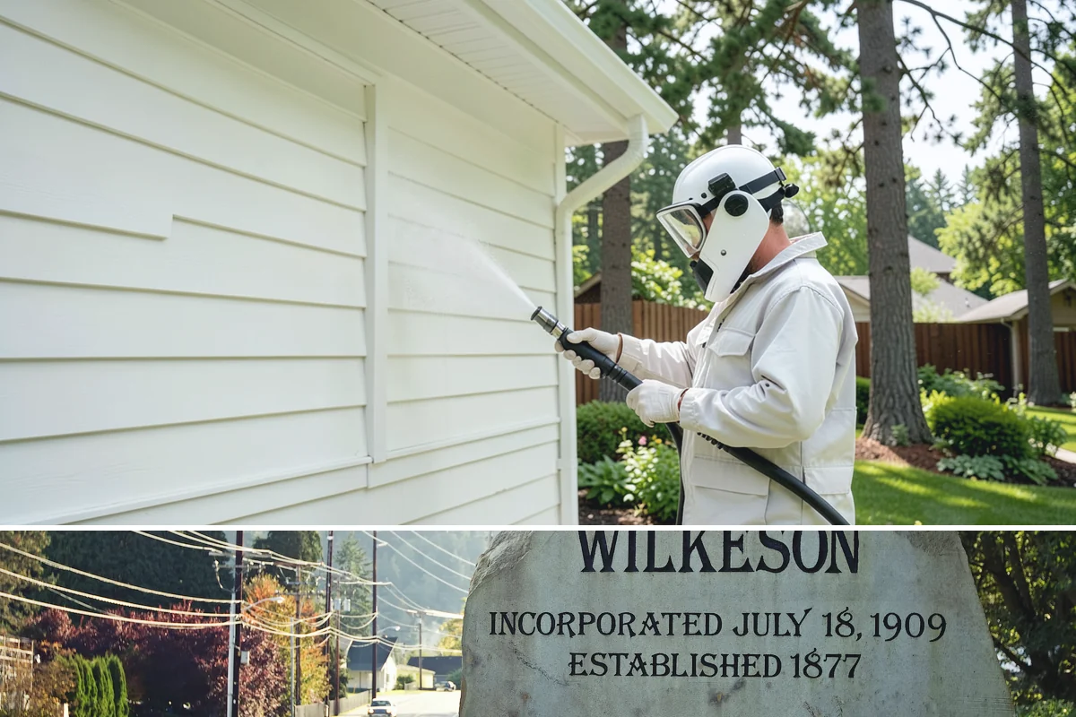 Roof Black Streak Removal in Wilkeson, Pierce County, WA - Warm, dry summer days give streak treatments the best chance to work thoroughly in one visit.