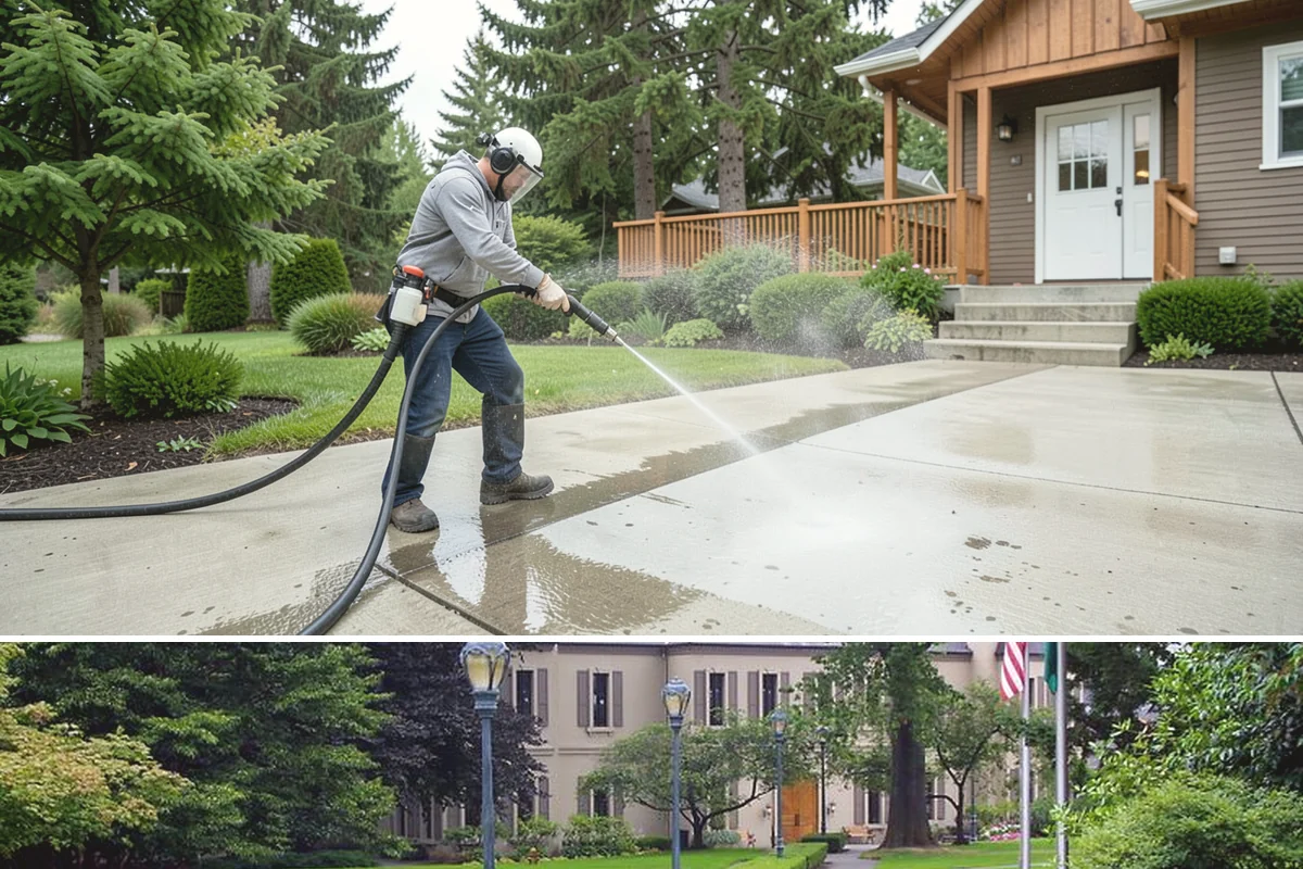 Roof Black Streak Removal in Woodinville, King County, WA - Warm, dry summer days give streak treatments the best chance to work thoroughly in one visit.