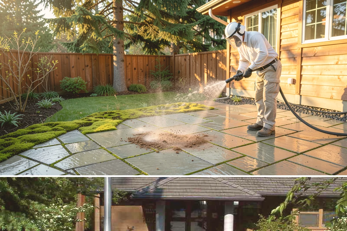 Roof Black Streak Removal in Yarrow Point, King County, WA - Warm, dry summer days give streak treatments the best chance to work thoroughly in one visit.